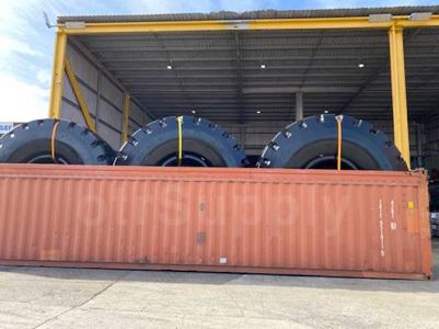 otrSupply - container loaded with sold michelin wheel loader otr tire 60/80R57 xmine d2